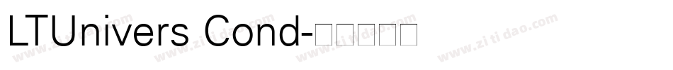 LTUnivers Cond字体转换